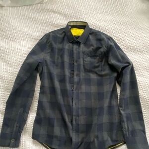 Blue Casual Button Down Shirt with Soft Fabric
